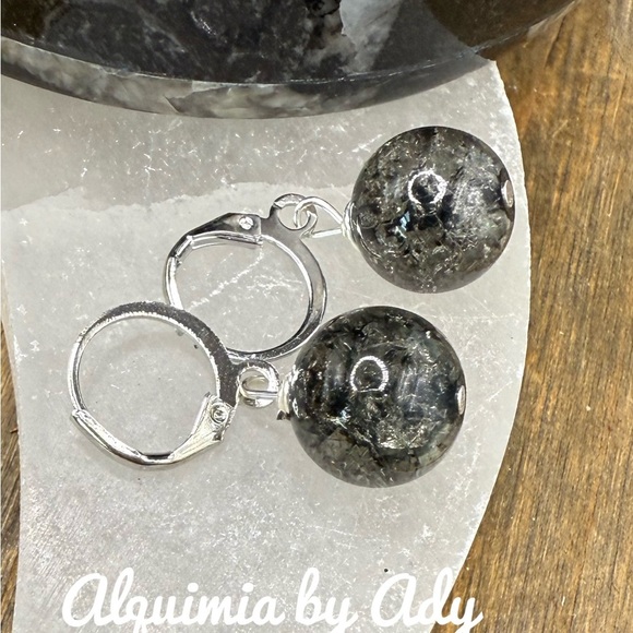 Elegant Black Earrings tourmaline - Picture 1 of 1